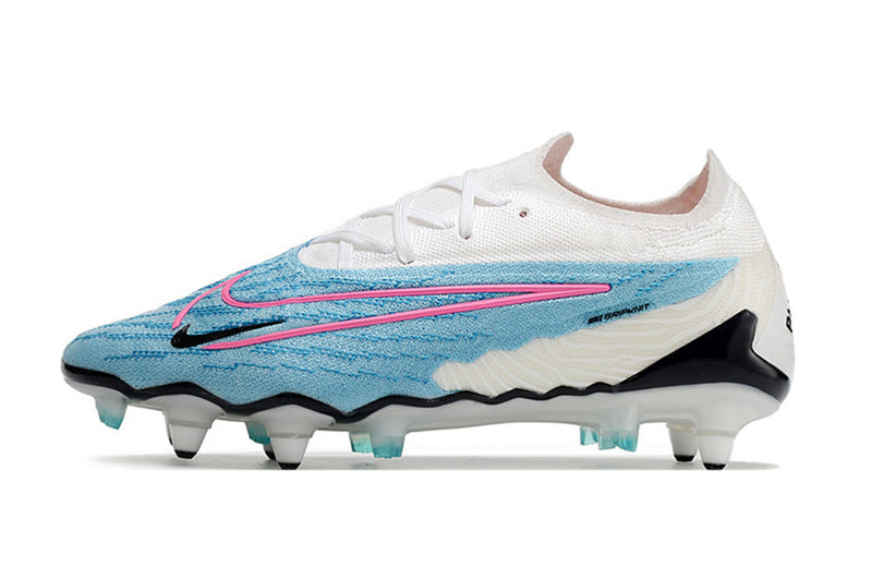 CHUTEIRA NIKE GX ELITE TRAVA MISTA FIXA - AZUL E BRANCA