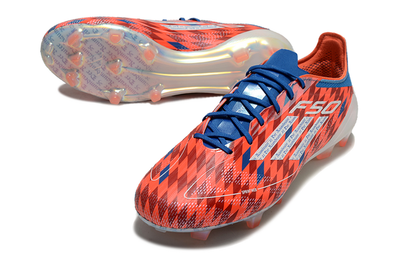 CHUTEIRA ADIDAS F50 ELITE CAMPO - VERMELHO E AZUL