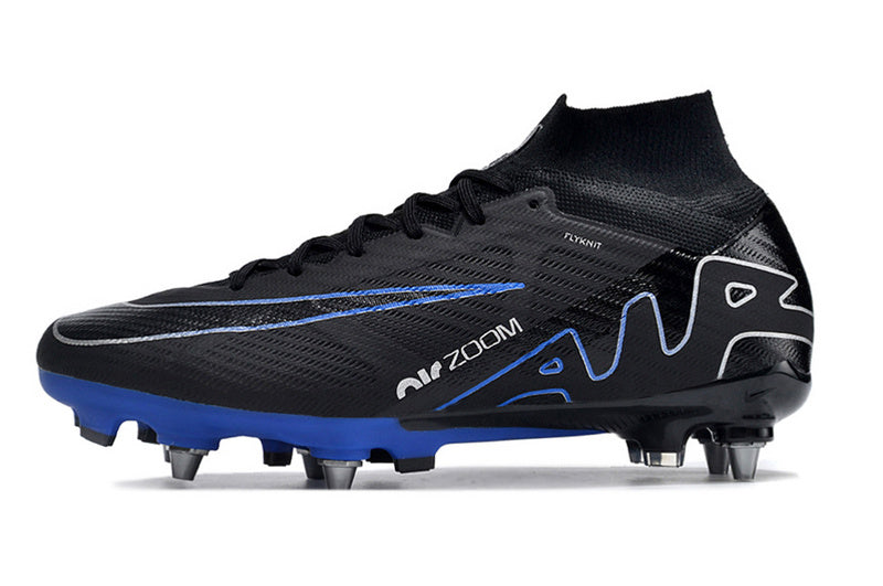 CHUTEIRA NIKE AIR ZOOM MERCURIAL SUPERFLY 9 ELITE TRAVA MISTA "SHADOW" - PRETA E AZUL