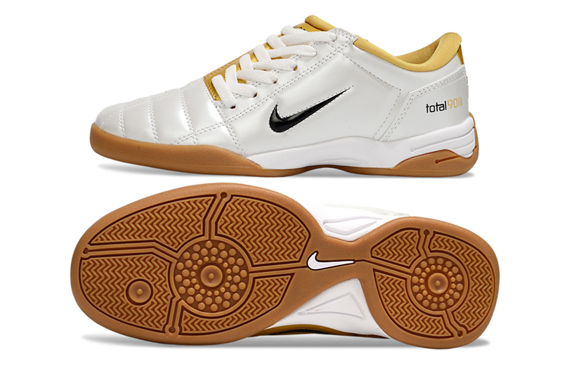 CHUTEIRA NIKE TOTAL 90 III FUTSAL - BRANCA E DOURADA