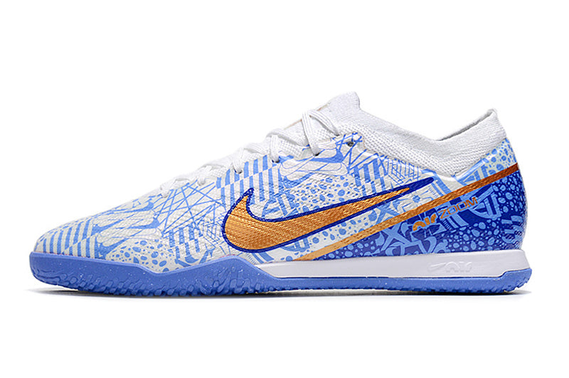 CHUTEIRA NIKE AIR ZOOM MERCURIAL VAPOR 15 ELITE FUTSAL "CR7" - AZUL E BRANCA