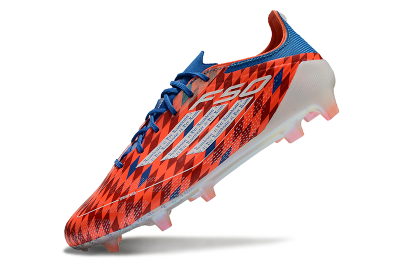 CHUTEIRA ADIDAS F50 ELITE CAMPO - VERMELHO E AZUL