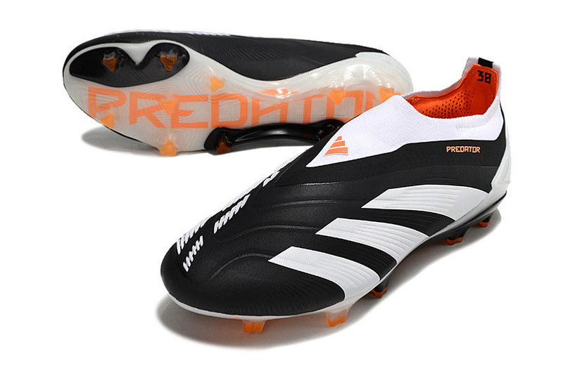 ADIDAS PREDATOR 24 LACELESS ELITE CAMPO - "PRETA E BRANCA"