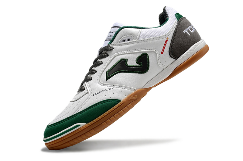 CHUTEIRA JOMA TOP FLEX FUTSAL - BRANCA E VERDE