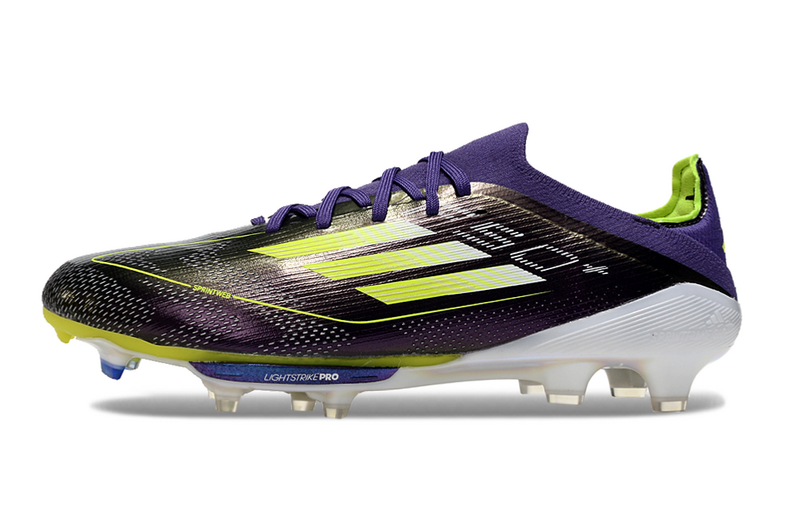 CHUTEIRA ADIDAS F50.1 LIGHTSTRIKE PRO ELITE CAMPO "FAST REBORN" - BRANCA E ROXA