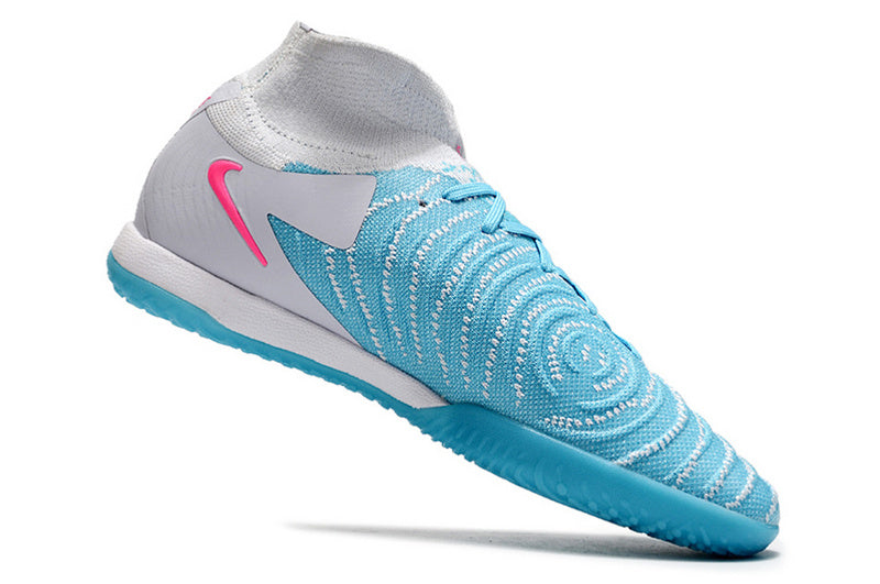 CHUTEIRA NIKE PHANTOM LUNA II ELITE FUTSAL - BRANCA, AZUL E ROSA