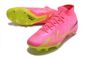CHUTEIRA NIKE AIR ZOOM MERCURIAL SUPERFLY 9 ELITE TRAVA MISTA FIXA "LUCENT" - ROSA E AMARELA