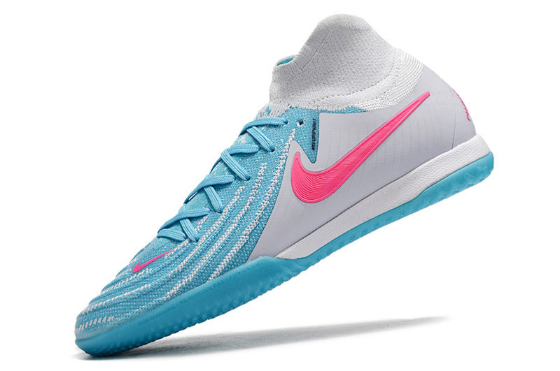 CHUTEIRA NIKE PHANTOM LUNA II ELITE FUTSAL - BRANCA, AZUL E ROSA
