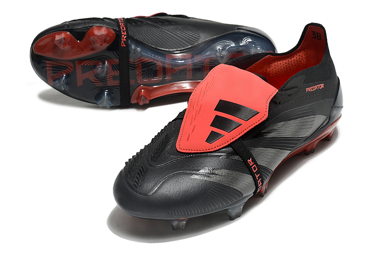 ADIDAS PREDATOR 24 FT ELITE CAMPO - PRETA E LARANJA