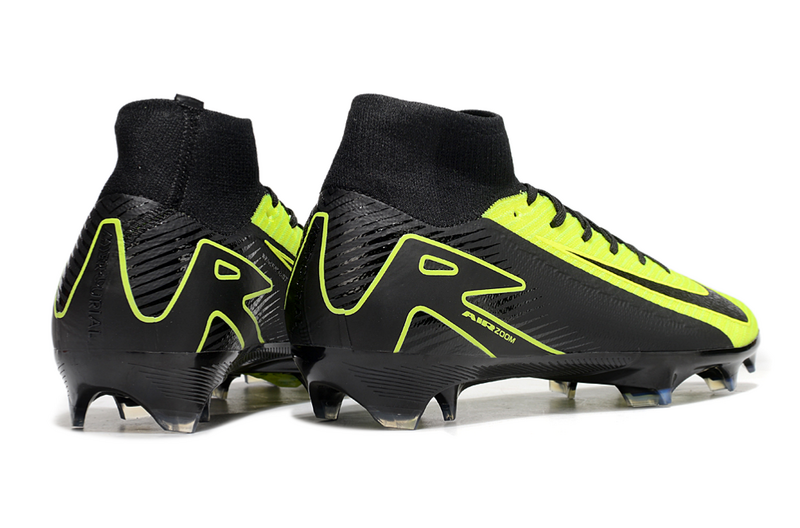CHUTEIRA NIKE AIR ZOOM MERCURIAL SUPERFLY 10 ELITE CAMPO - PRETA E AMARELO FLUORESCENTE