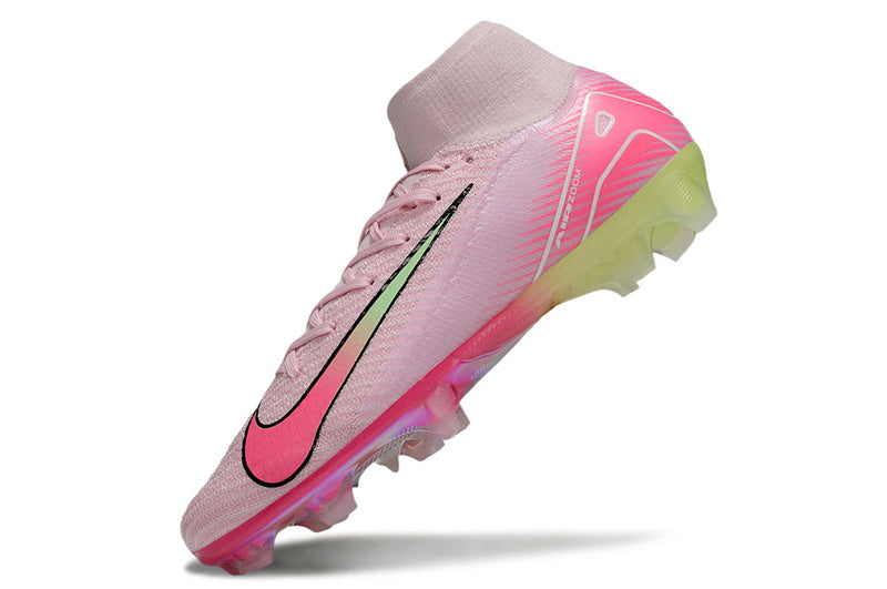 CHUTEIRA NIKE AIR ZOOM MERCURIAL SUPERFLY 10 ELITE CAMPO - ROSA E AMARELA