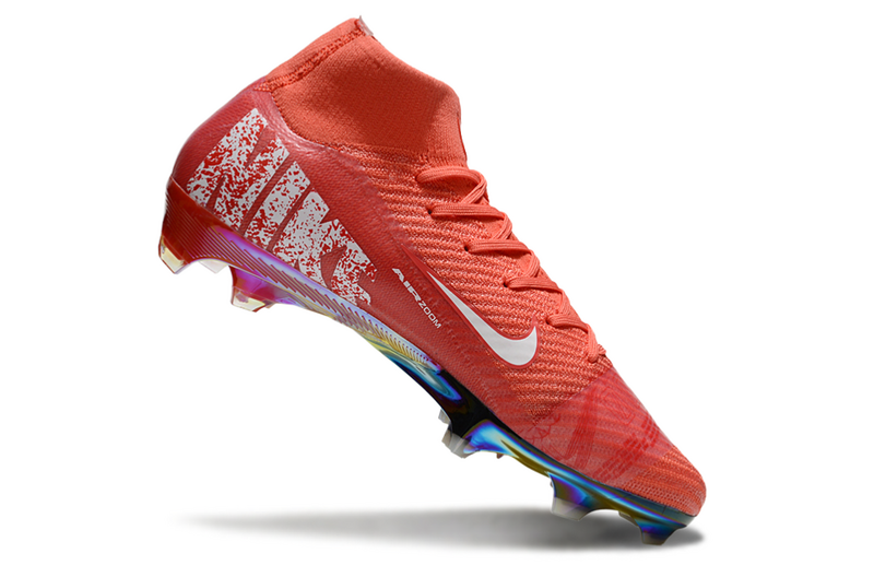 CHUTEIRA NIKE AIR ZOOM MERCURIAL SUPERFLY 10 ELITE CAMPO - VERMELHA E BRANCA