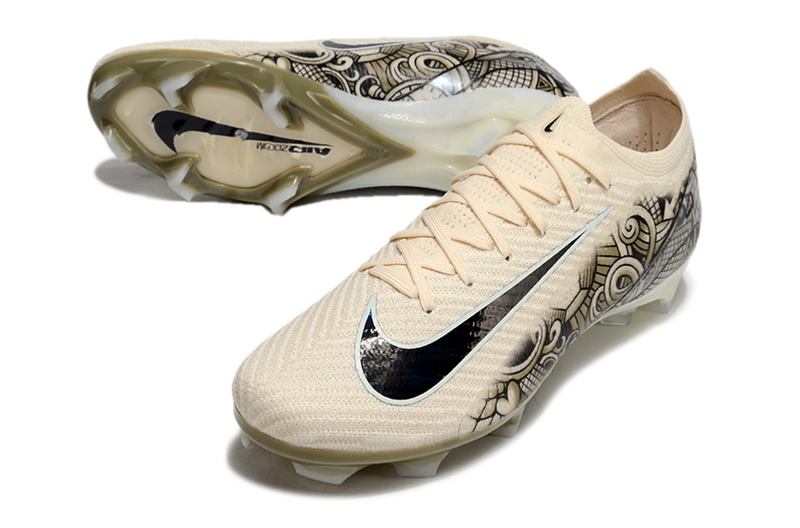 CHUTEIRA NIKE AIR ZOOM MERCURIAL VAPOR 16 ELITE CAMPO - BEGE E PRETA