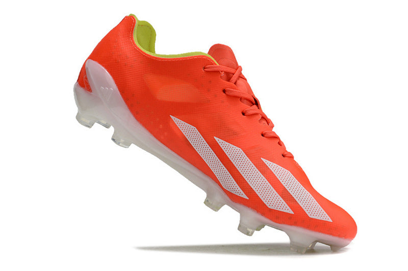 CHUTEIRA ADIDAS X CRAZYFAST+ CAMPO "ENERGY CITRUS" - VERMELHA E BRANCA