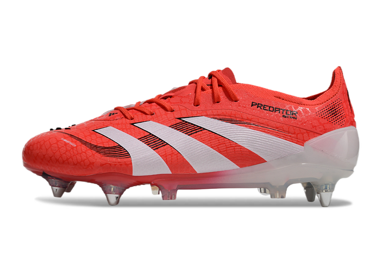 ADIDAS PREDATOR 25 ELITE TRAVA MISTA "PURE VICTORY" - VERMELHA E BRANCA