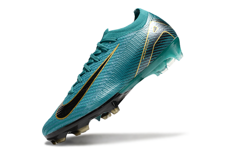 CHUTEIRA NIKE AIR ZOOM MERCURIAL VAPOR 16 ELITE CAMPO - VERDE E DOURADA