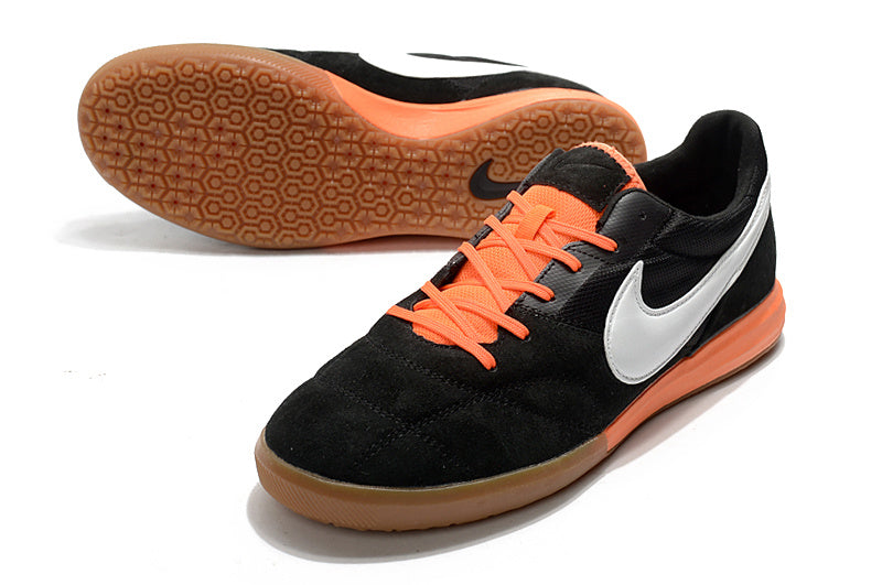 CHUTEIRA NIKE PREMIER II SALA FUTSAL - PRETA, LARANJA E MARROM