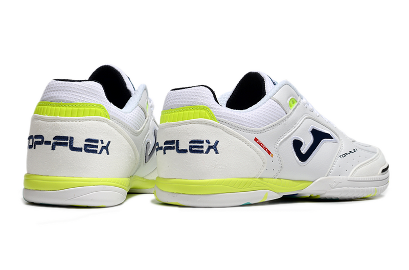 CHUTEIRA JOMA TOP FLEX FUTSAL - BRANCA E VERDE