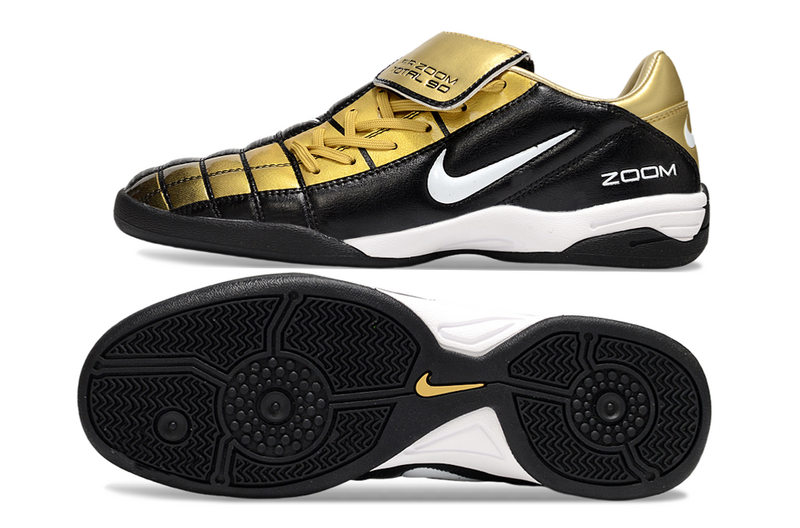 CHUTEIRA NIKE AIR ZOOM TOTAL 90 III FUTSAL - PRETA E DOURADA