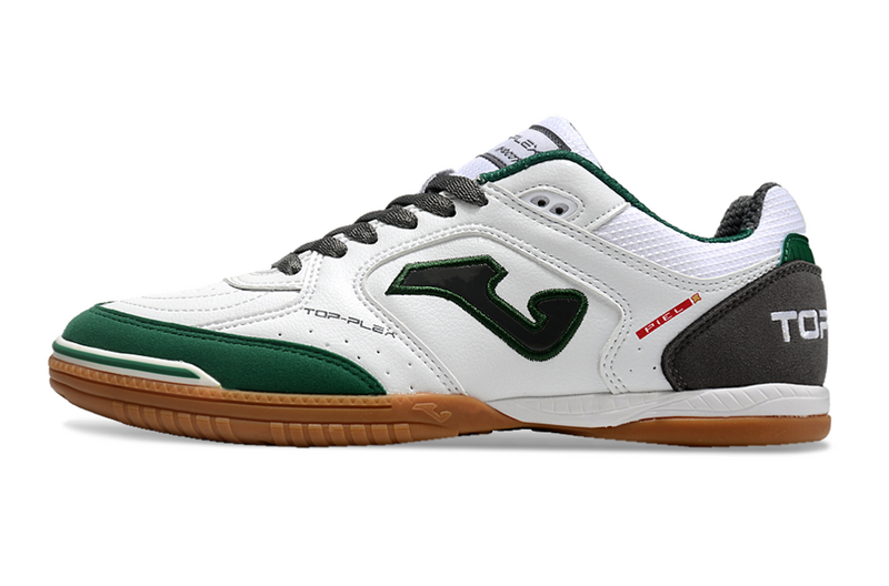 CHUTEIRA JOMA TOP FLEX FUTSAL - BRANCA E VERDE