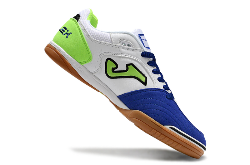 CHUTEIRA JOMA TOP FLEX FUTSAL - BRANCA, AZUL E VERDE