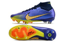 CHUTEIRA NIKE AIR ZOOM MERCURIAL SUPERFLY 9 ELITE TRAVA MISTA FIXA - ROXA E AMARELA