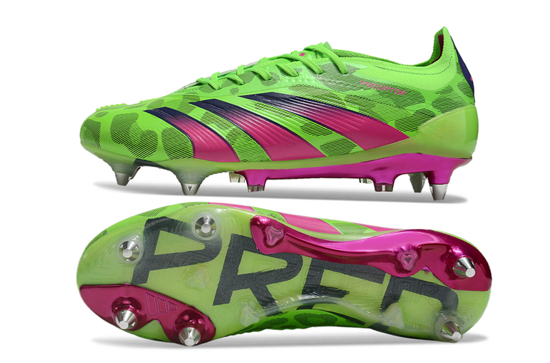 ADIDAS PREDATOR 24 ELITE TRAVA MISTA - VERDE E ROSA