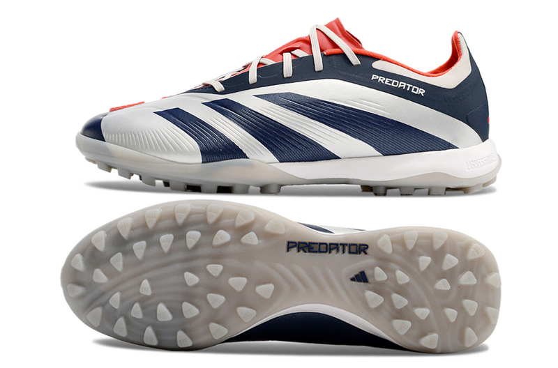 CHUTEIRA ADIDAS PREDATOR 24 ELITE SOCIETY - AZUL,BRANCA E VERMELHA
