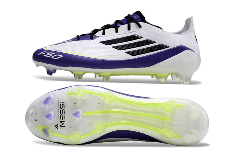CHUTEIRA ADIDAS F50 ELITE CAMPO "TRIUNFO ESTELAR" - BRANCA E ROXA
