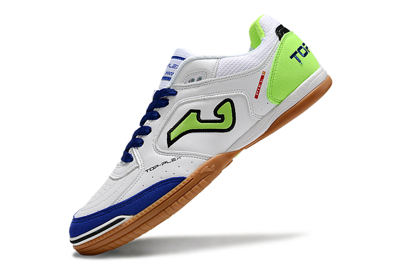 CHUTEIRA JOMA TOP FLEX FUTSAL - BRANCA, AZUL E VERDE