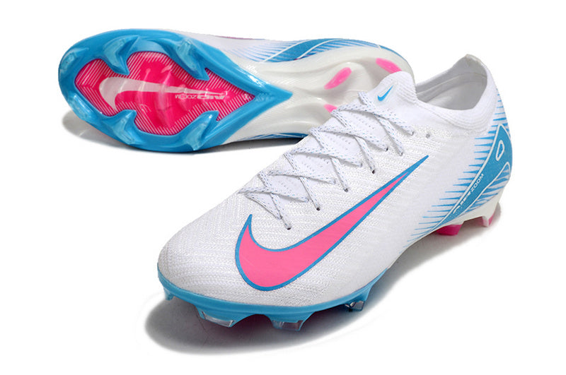 CHUTEIRA NIKE AIR ZOOM MERCURIAL VAPOR 16 ELITE CAMPO - BRANCA E ROSA