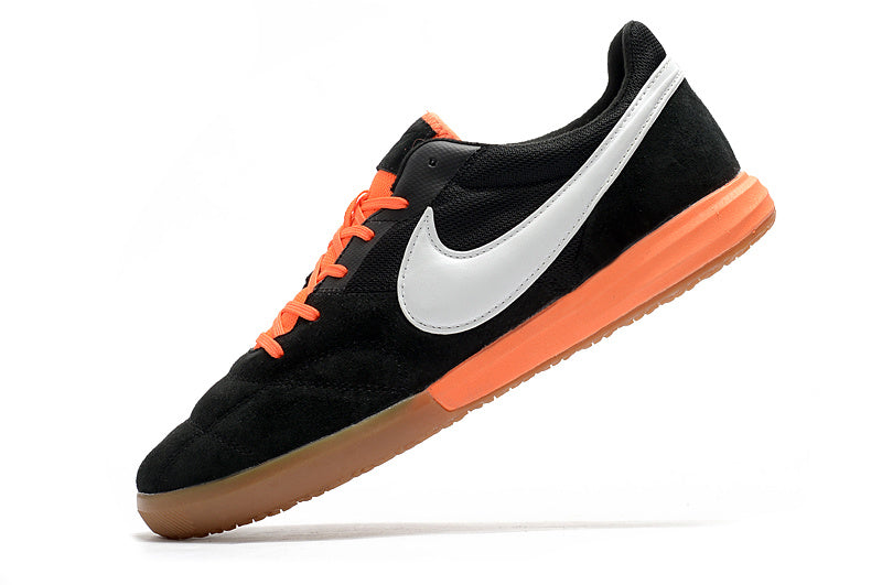 CHUTEIRA NIKE PREMIER II SALA FUTSAL - PRETA, LARANJA E MARROM