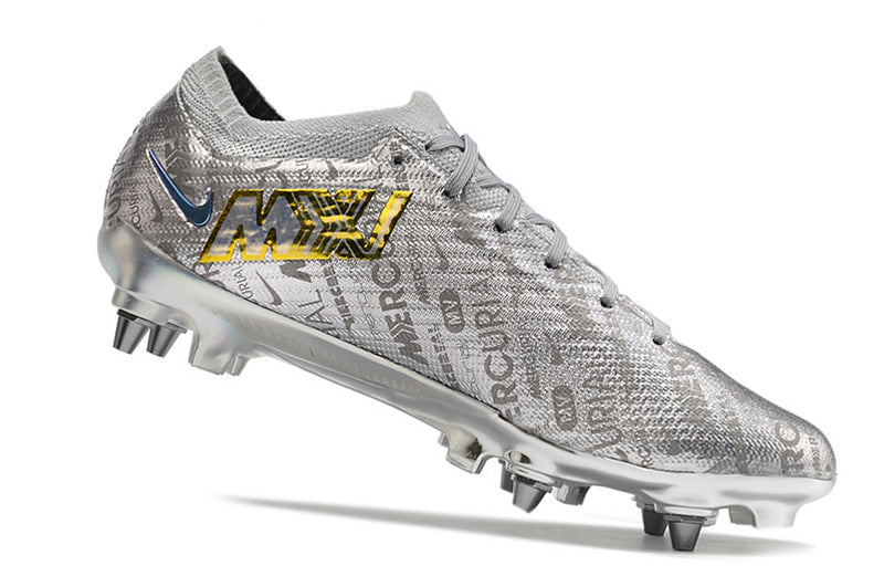 CHUTEIRA NIKE AIR ZOOM MERCURIAL VAPOR 15 ELITE TRAVA MISTA "XXV" - PRATA