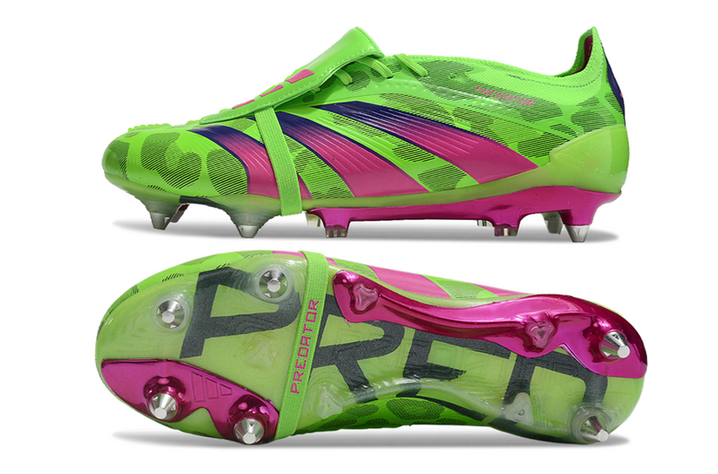 ADIDAS PREDATOR 24 FT ELITE TRAVA MISTA - VERDE E ROSA
