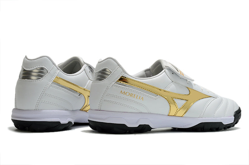 CHUTEIRA MIZUNO MORELIA II SOCIETY - BRANCA E DOURADA