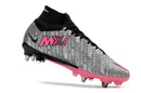 CHUTEIRA NIKE AIR ZOOM MERCURIAL SUPERFLY 9 ELITE TRAVA MISTA "XXV" - PRATA E ROSA
