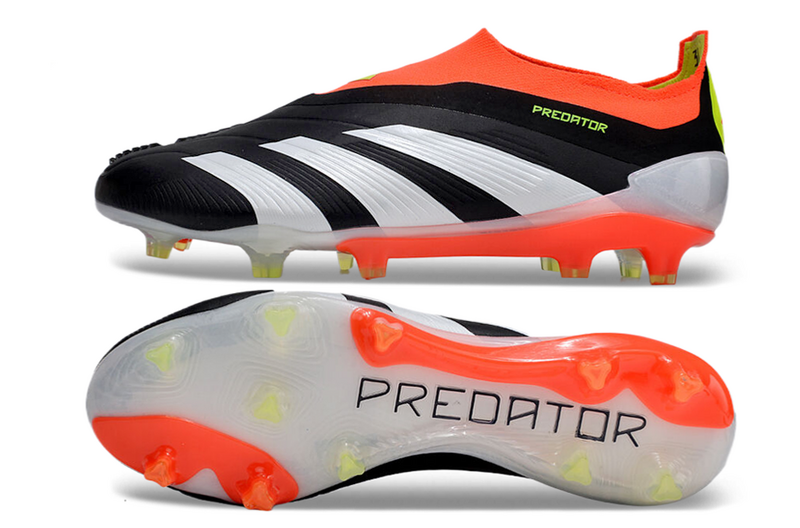 ADIDAS PREDATOR 24 LACELESS ELITE CAMPO "SOLAR ENERGY" - PRETA E LARANJA