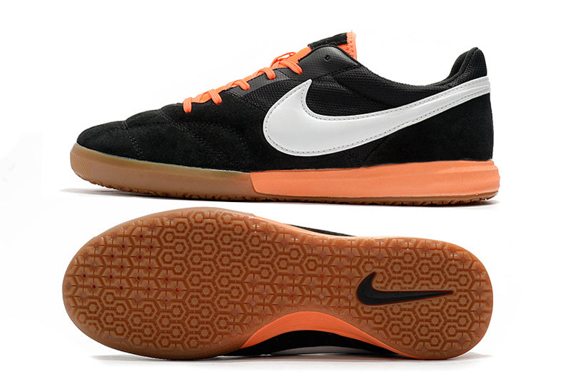 CHUTEIRA NIKE PREMIER II SALA FUTSAL - PRETA, LARANJA E MARROM