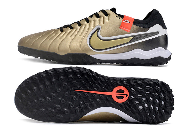 CHUTEIRA NIKE TIEMPO LEGEND 10 SOCIETY "GOLDEN TOUCH" - DOURADA E PRETA