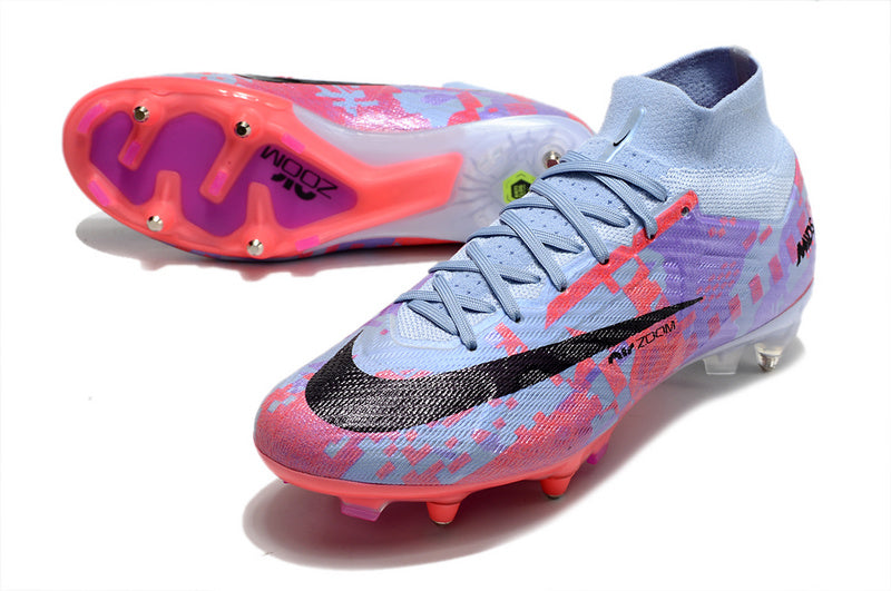 CHUTEIRA NIKE AIR ZOOM MERCURIAL SUPERFLY 9 ELITE TRAVA MISTA FIXA "VALENTINES DAY" - ROXA