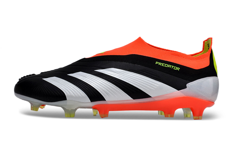 ADIDAS PREDATOR 24 LACELESS ELITE CAMPO "SOLAR ENERGY" - PRETA E LARANJA