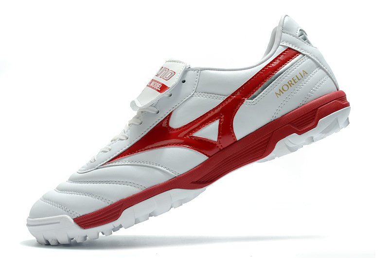CHUTEIRA MIZUNO MORELIA II SOCIETY - BRANCA E VERMELHA