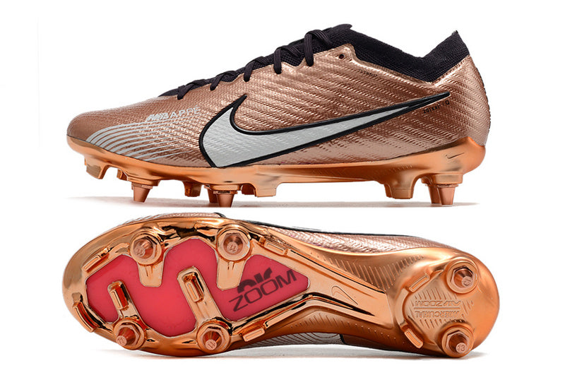 CHUTEIRA NIKE AIR ZOOM MERCURIAL VAPOR 15 ELITE TRAVA MISTA "MBAPPÉ" - COBRE
