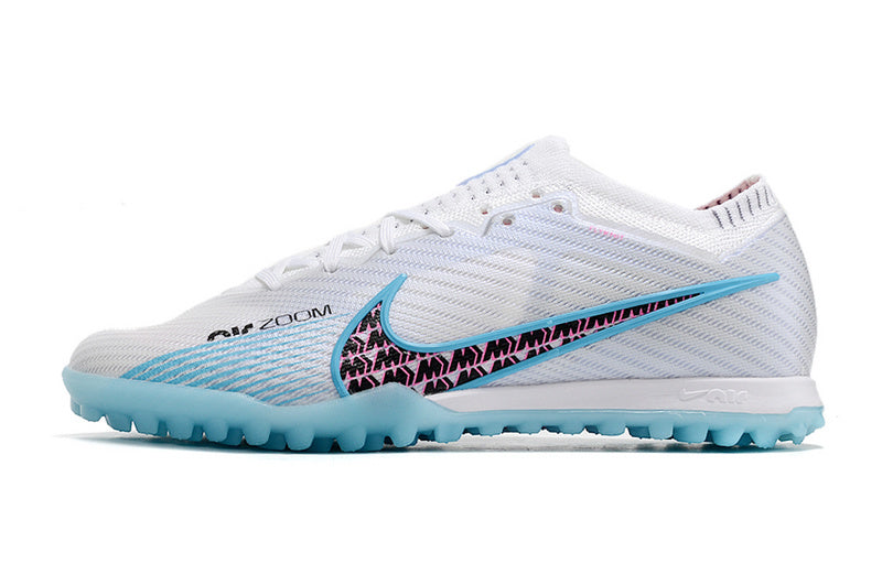 CHUTEIRA NIKE MERCURIAL AIR ZOOM VAPOR 15 ELITE SOCIETY "BLAST" - BRANCA E AZUL
