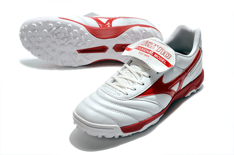 CHUTEIRA MIZUNO MORELIA II SOCIETY - BRANCA E VERMELHA