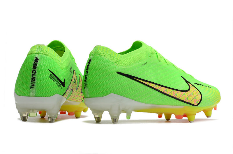 CHUTEIRA NIKE AIR ZOOM MERCURIAL VAPOR 15 ELITE TRAVA MISTA FIXA - VERDE E AMARELA