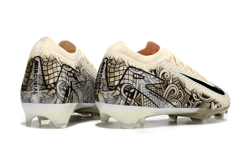 CHUTEIRA NIKE AIR ZOOM MERCURIAL VAPOR 16 ELITE CAMPO - BEGE E PRETA