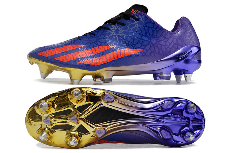 ADIDAS X CRAZYFAST.1 TRAVA MISTA "SALAH" ROXO E AZUL