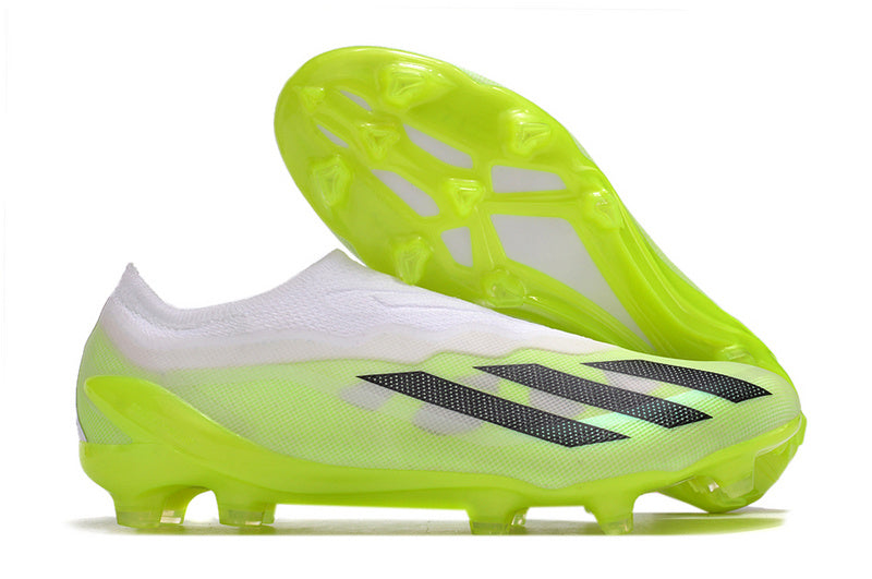 CHUTEIRA ADIDAS X CRAZYFAST+ CAMPO "CRAZY RUSH" - BRANCA E VERDE