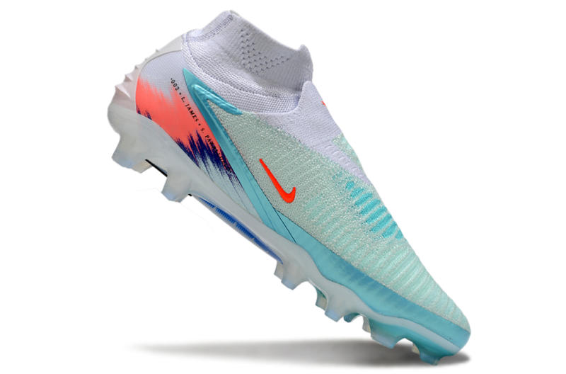 CHUTEIRA NIKE PHANTOM 6 ELITE CAMPO "UNITED 002" - BRANCA E AZUL